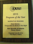 Photo of IAAIS Award Plaque