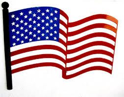 illustration of American flag in the breeze